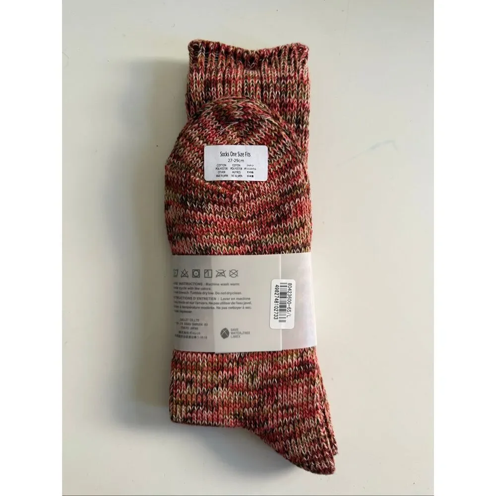 Anonymous ISM Socks Crew Made in Japan Cashmere Blend One Size Fits Most